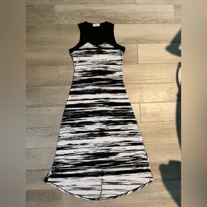 Calvin Klein Black and White Maxi Dress Size S